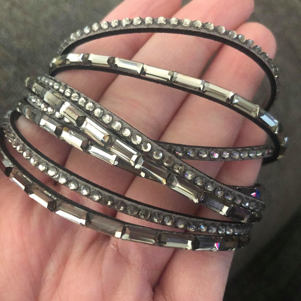 Black Bangle Wrap Bracelet